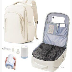 Vacuum Compression Backpack with Pump, 18x14x8 Inch Carry-On, Waterproof Laptop